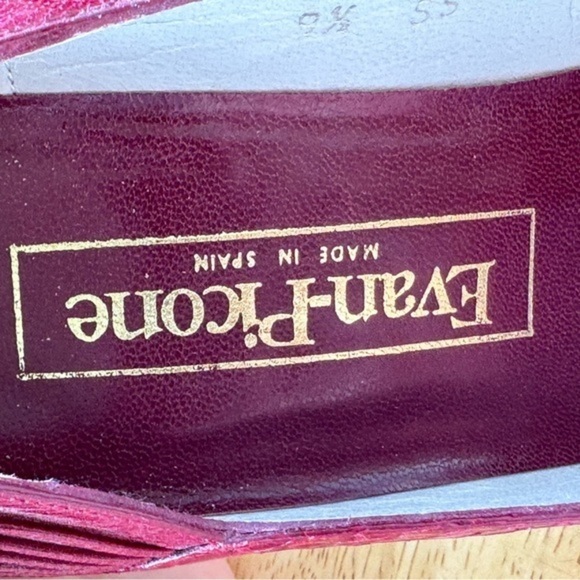 PRICE DROP 🔥🔥Vintage 1970's Evan Picone Maroon Pumps Snakeskin‎  | size 9.5 SS - Picture 10 of 11